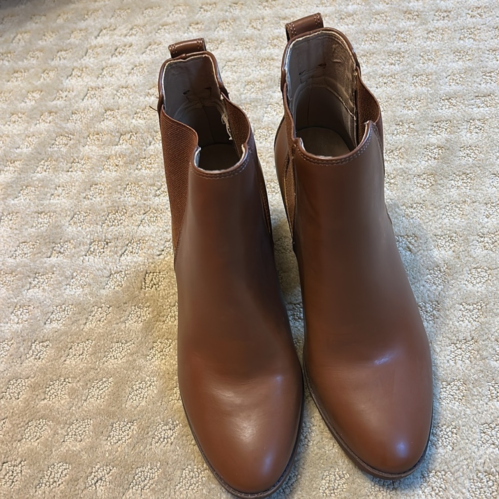 Pure Navy Weller Brown Faux Leather Booties, 9 NWOT - Picture 3 of 6
